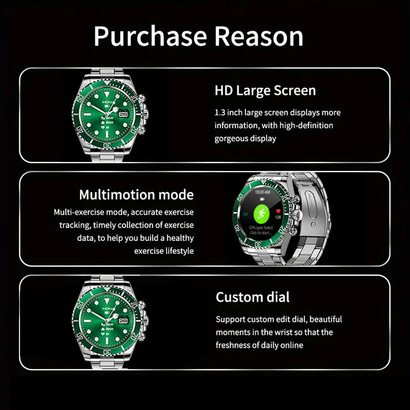 Aiweile AW12 New Style Luxury Smart Watch Dials Answer Call For Men Waterproof Sport Digital Business Watch For Gift 2