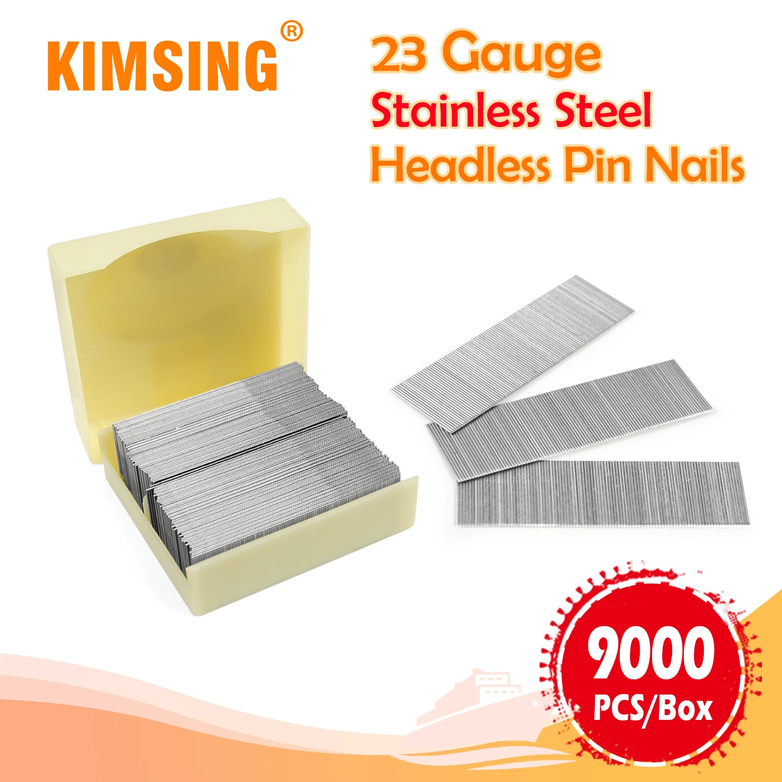 KIMSING P620 23 Gauge 20mm Length Stainless Steel Headless Pin Nails
