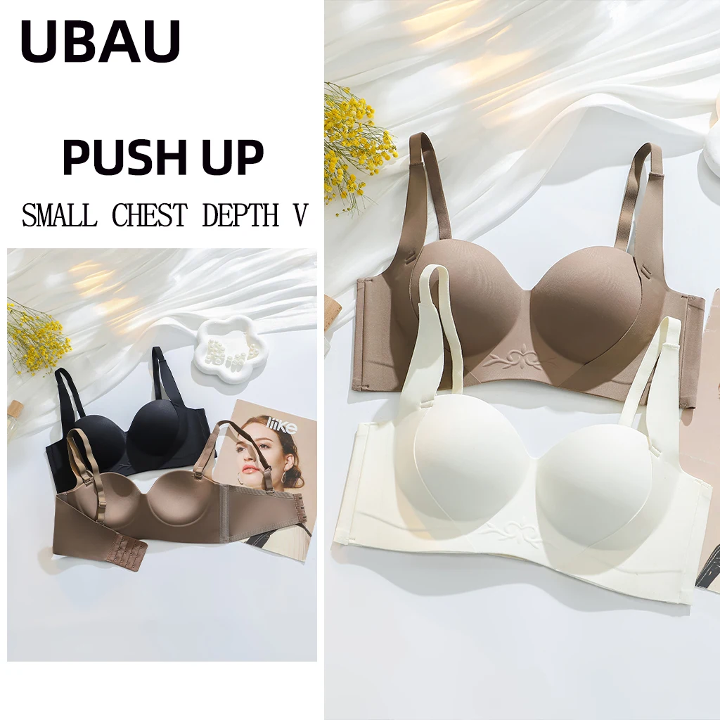 

UBAU Seamless Bras Thick Push Up Bra for Small Chest Japanese Women's Underwear Sexy Minimizer Padded Gathering No-wire Breasts