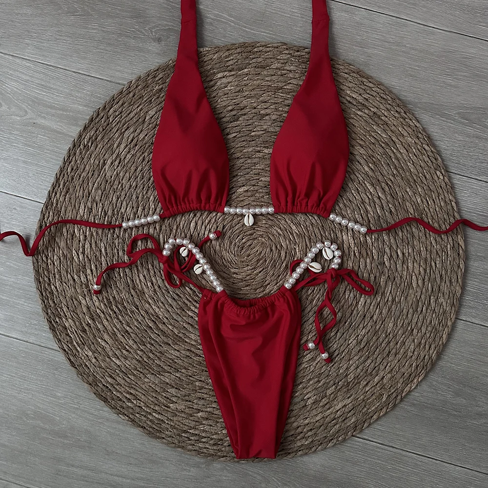 Sexy Micro Thong Bikini 2024 Women Swimsuit Female Swimwear Bikinis Set Brazilian Beach Wear Bathing Suit Biquini