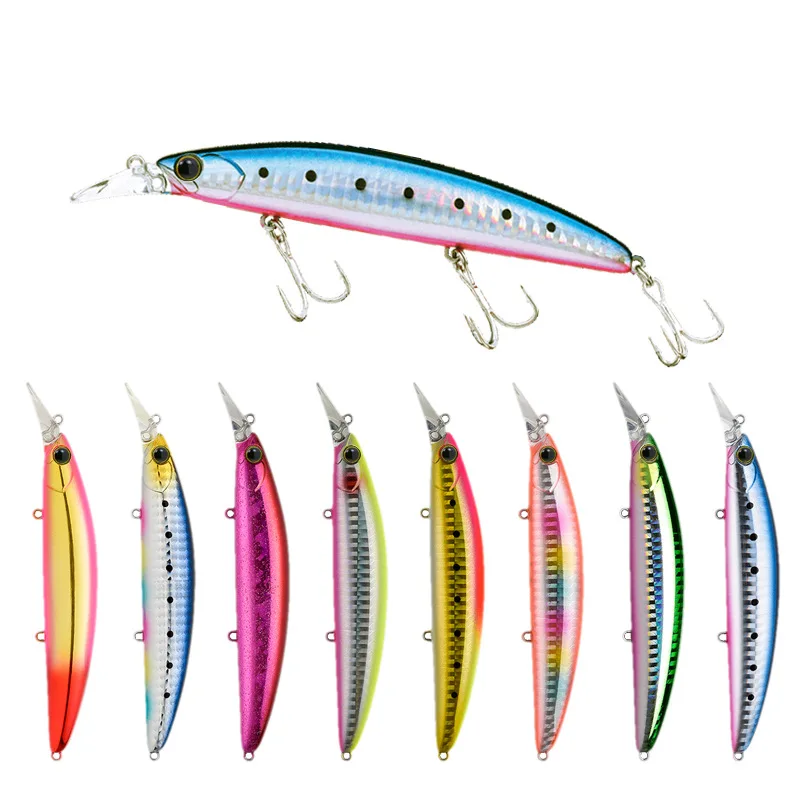 

2Pcs Minnow Fishing Lure 19g/23g 110/130mm Floating Bait fake bait floating water Artificial Hard bait Freshwater Fishing tackle