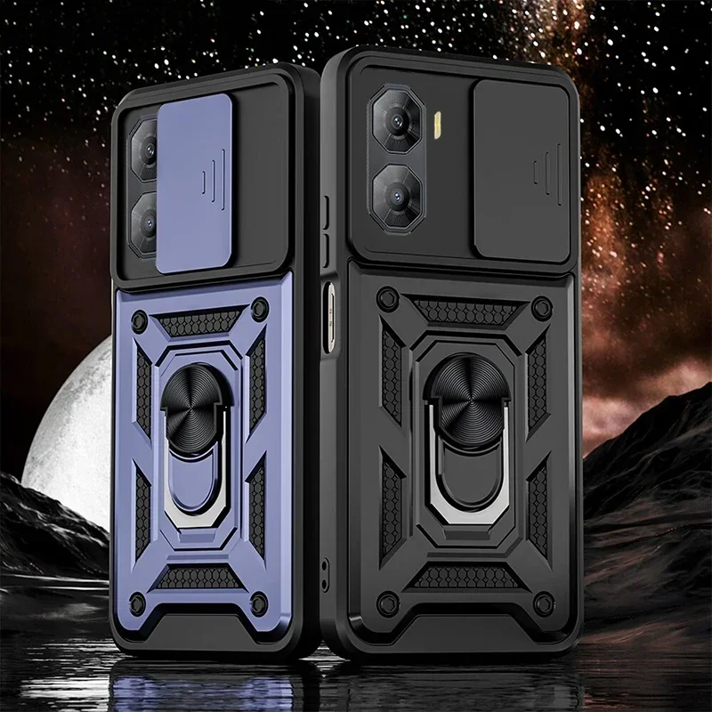 Slide Camera Lens Protector Armor Case with Military Grade Bumpers and Ring Cover