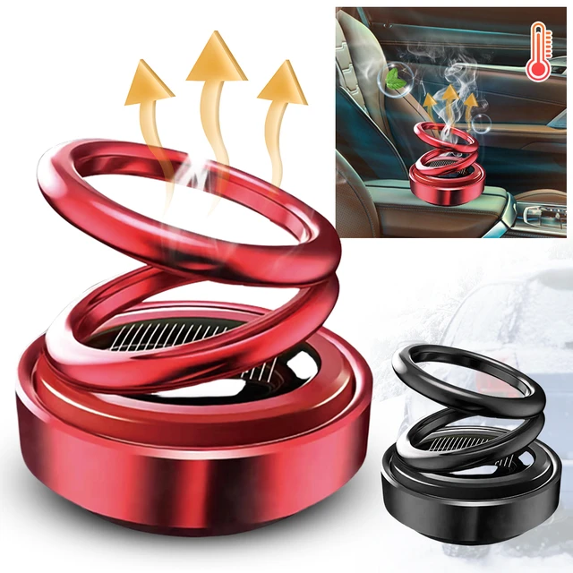 Solar Power Car Aroma with 360°Double Ring Rotating Design Air Freshener Solar  Energy Car Perfume for Car Interior Decoration - AliExpress