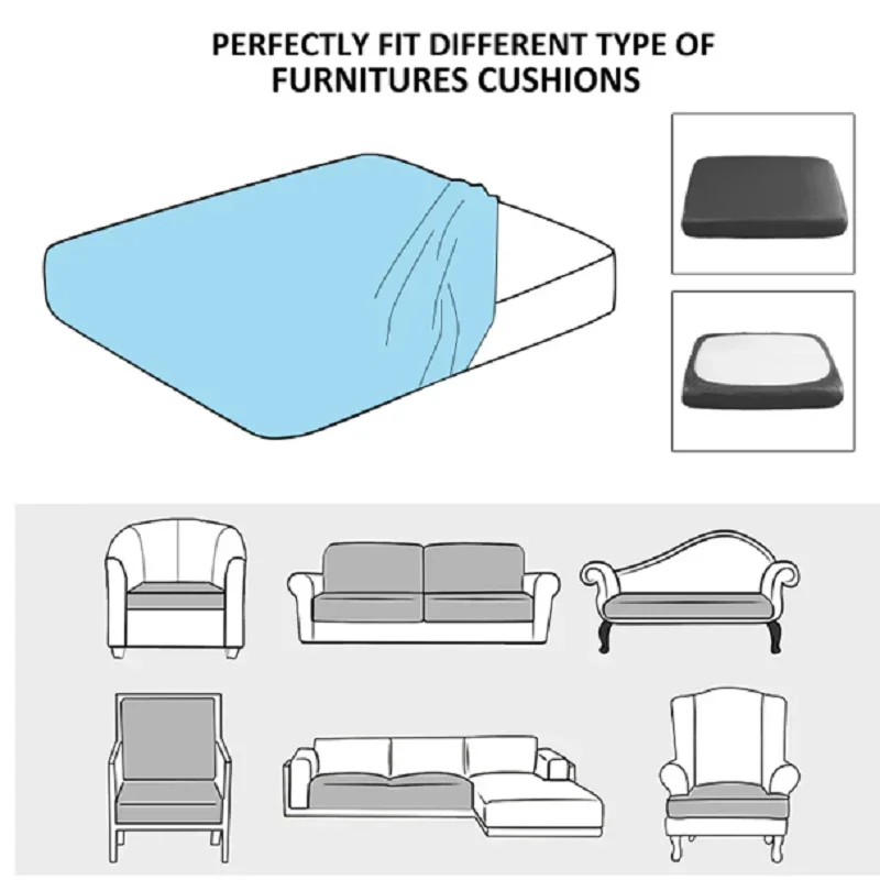 Waterproof Jacquard Sofa Seat Cushion Cover Furniture Protector for Pets Kids Stretch Sofa Cover Washable Removable Slipcover 3