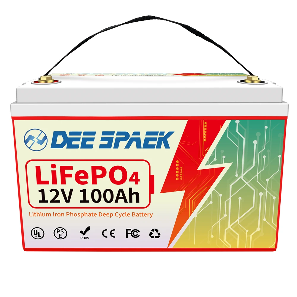 DEESPAEK LiFePO4 Battery 12V 60Ah Lithium Battery with Upgarded BMS,  Rechargeable Deep Cycle Lithium Iron Phosphate Batteries, Perfect for  Marine