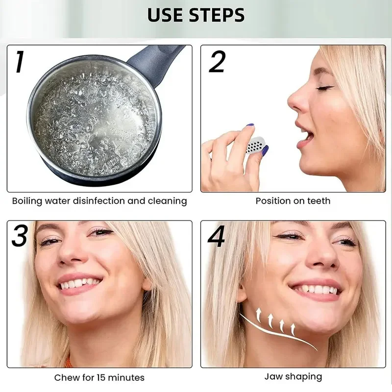 Jaw Exerciser Redefine Jawline Trainer Double Chin Jawliner Facial Chew Bite Muscle Anti-stress Face Fitness Ball 2pcs jaw exerciser chin line exerciser