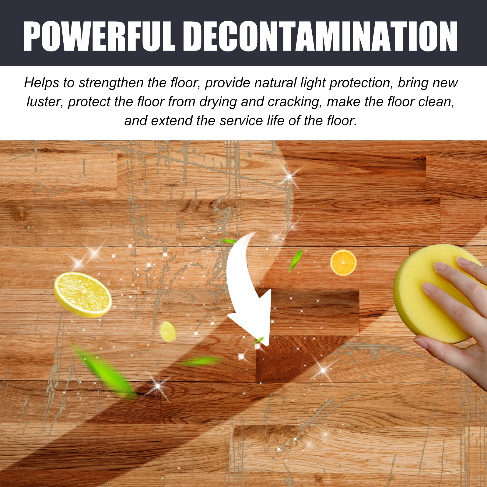 Marble Tile Wooden Floor Cleaner Strong Decontamination Brightening Polishing Premium Wood Floor Restoring Liquid Cleaner Spray