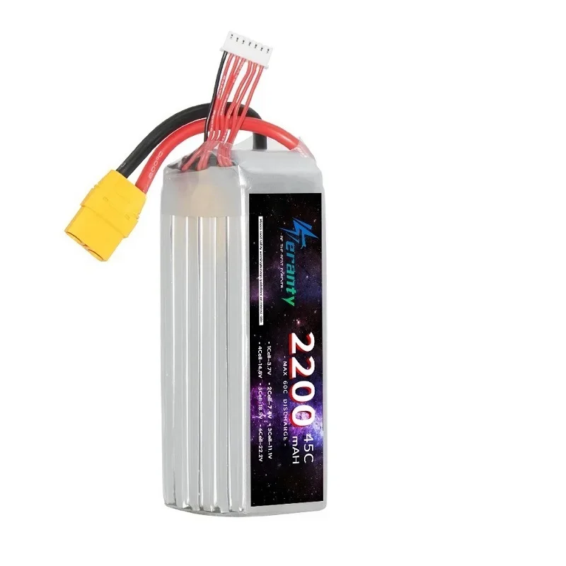 Batterie LiPo 6S 22.2V 3000mAh 45C XT90 pour RC Drone FPV