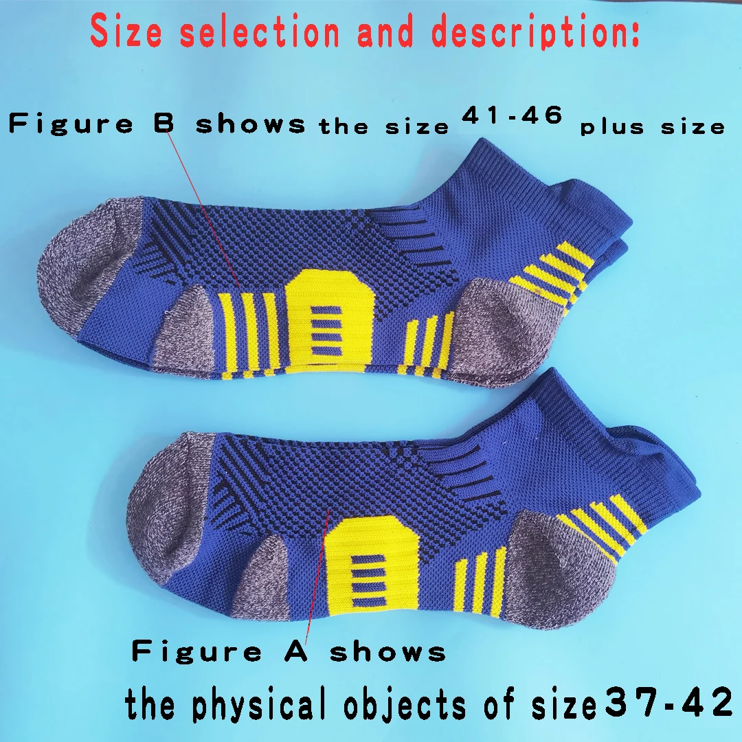 3Pair Professional Fitness Sports Socks Towel Bottom Non-Slip Running Socks Men Women Short Quick-Drying Basketball Training