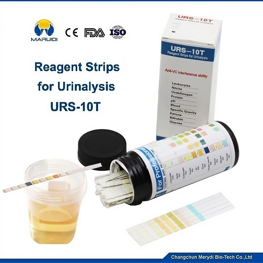Urinalysis strips 100X kit urine test strips urinalysis reagent paper PH household testing tool lightweight useful hospital sports
