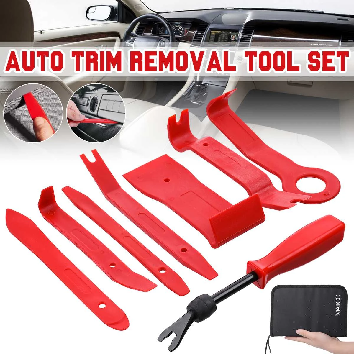 de mano para de coche, Panel de puerta embellecedor Interior de automóvil, tablero de Audio vídeo, herramientas de reparación, 8 unids/set por juego| | - AliExpress