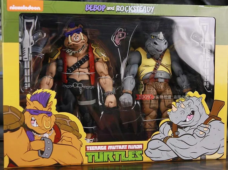 Bebop Rocksteady NECA Shredder Krang Teenage Mutant Figure Anime