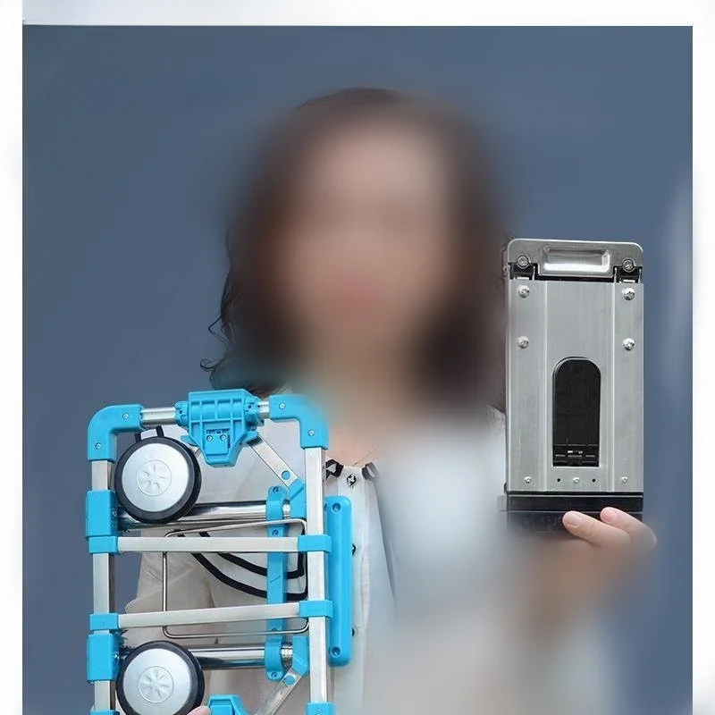 Camping Folding Trolley Portable Cargo Tool Large Pull Rod Vehicle Outdoor Household Cargo Trailer Ladies Transport Tool