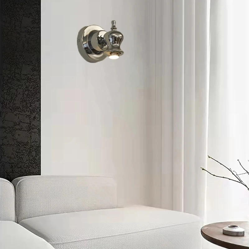 Small Chorme Wall Light 3000K Atmosphere Sconce Art Deco For Bedroom Bedside Stairs Parlor Hotel