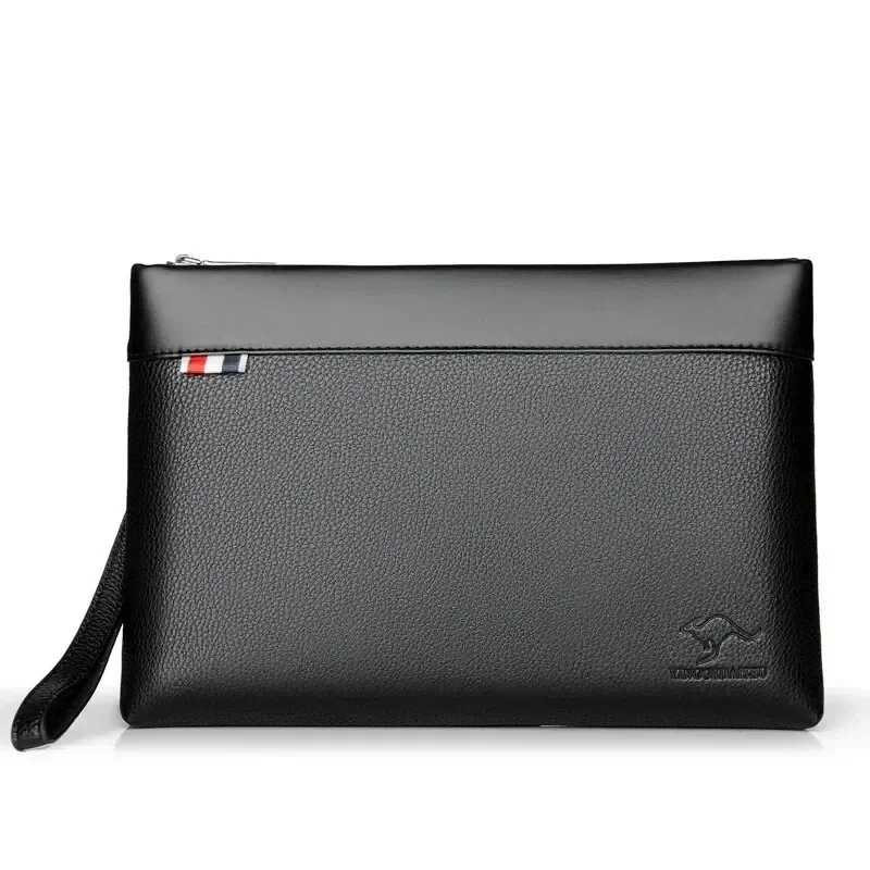Large Capacity Leather Clutch Bag for Men, Luxury Handbag for Phone, Famous Brand Pouch for Boy, Wallet, Designer, 2024 5