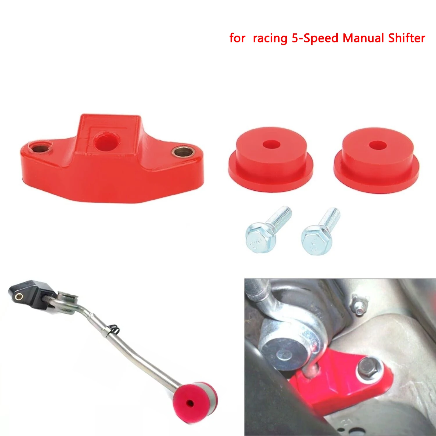 racing 5-Speed Manual Shifter Stabilizer Bushings for Subaru Impreza WRX Rear + Front