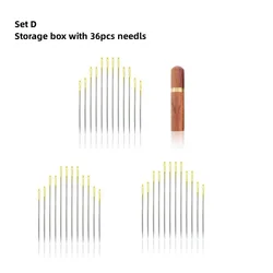Versatile Multi-Size Stainless Steel Sewing Needles Set - 12/36PCS (D-36PCS Needle Box)