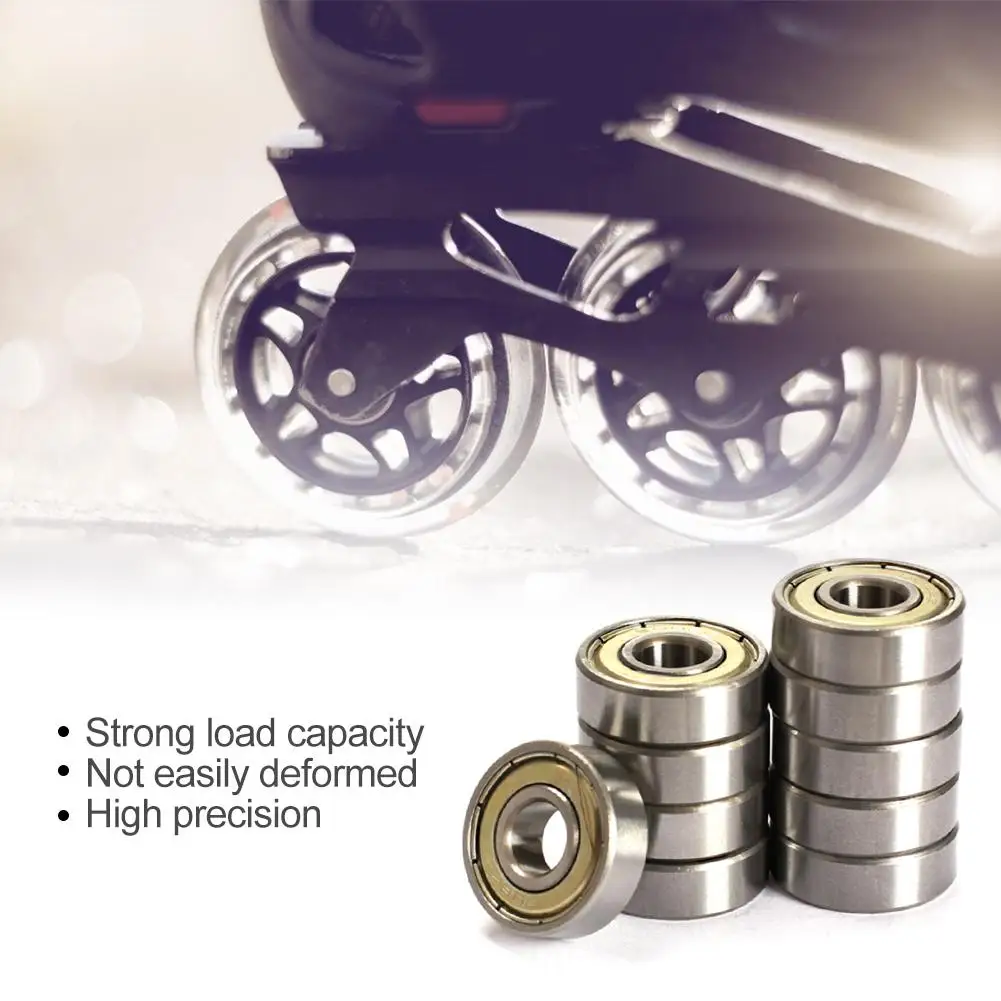 608 ZZ 608RS Ball Bearings 608ZZ Metal Double Shielded Miniature Deep Groove Skateboard Ball Bearings 8mm X 22mm X 7mm 10-100Pcs