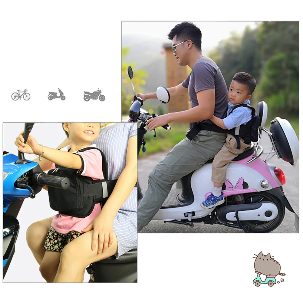 

Children Cycling Strap Universal Motorcycle Safety Belt Safe Adjustable Buckles Kids Harness Backpack Leash Safety Seats Strap