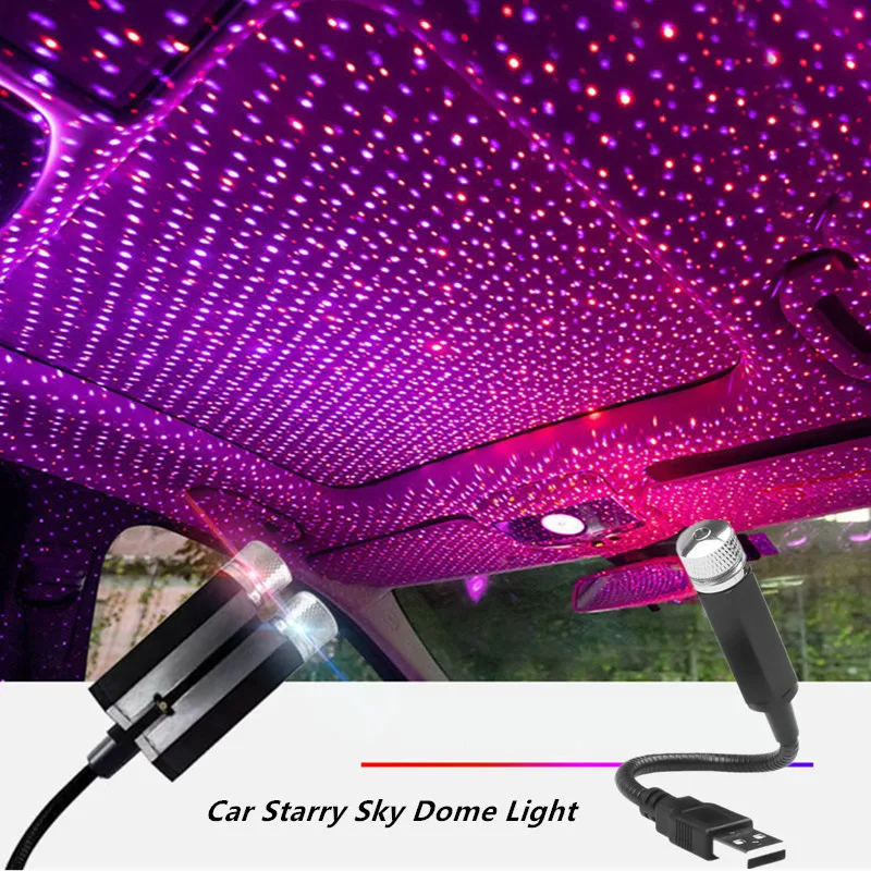 Car Roof Romantic LED Starry Sky Lights Auto Roof Night Light USB Powered Star Projector Lamp Car Roof Home Ceiling Decor Lamps