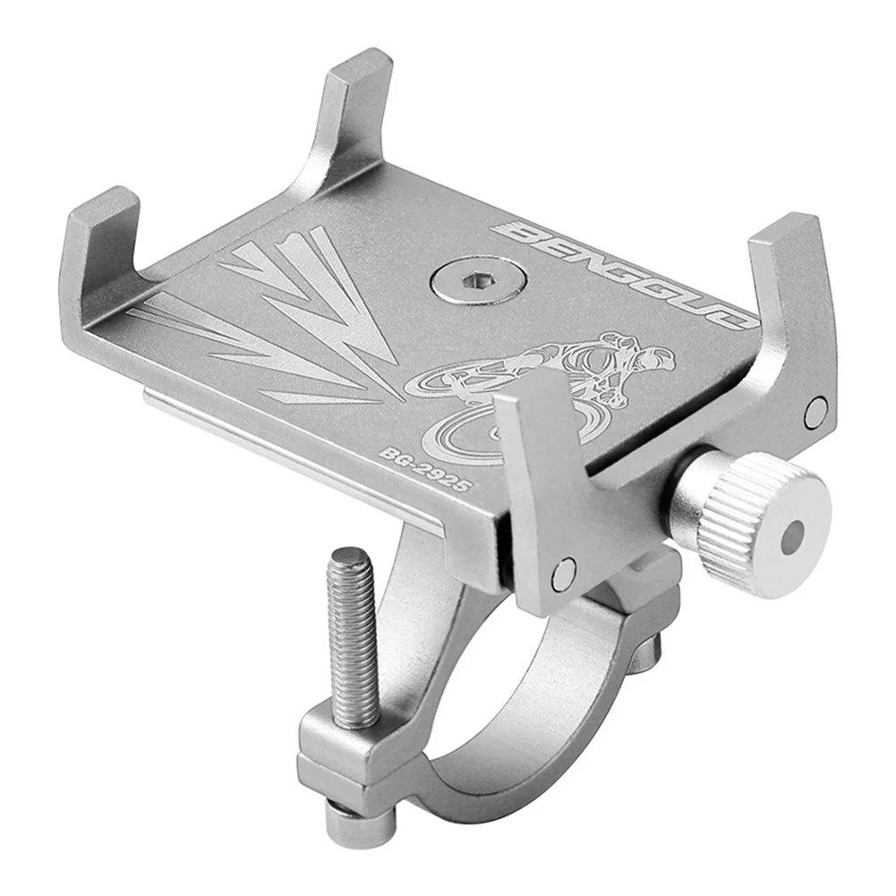Bike Phone Mount Holder Sturdy Aluminum Alloy Bike Handlebar 360° Rotation Phone Base Shakeproof Stand For 5.8-9.5CM Phones