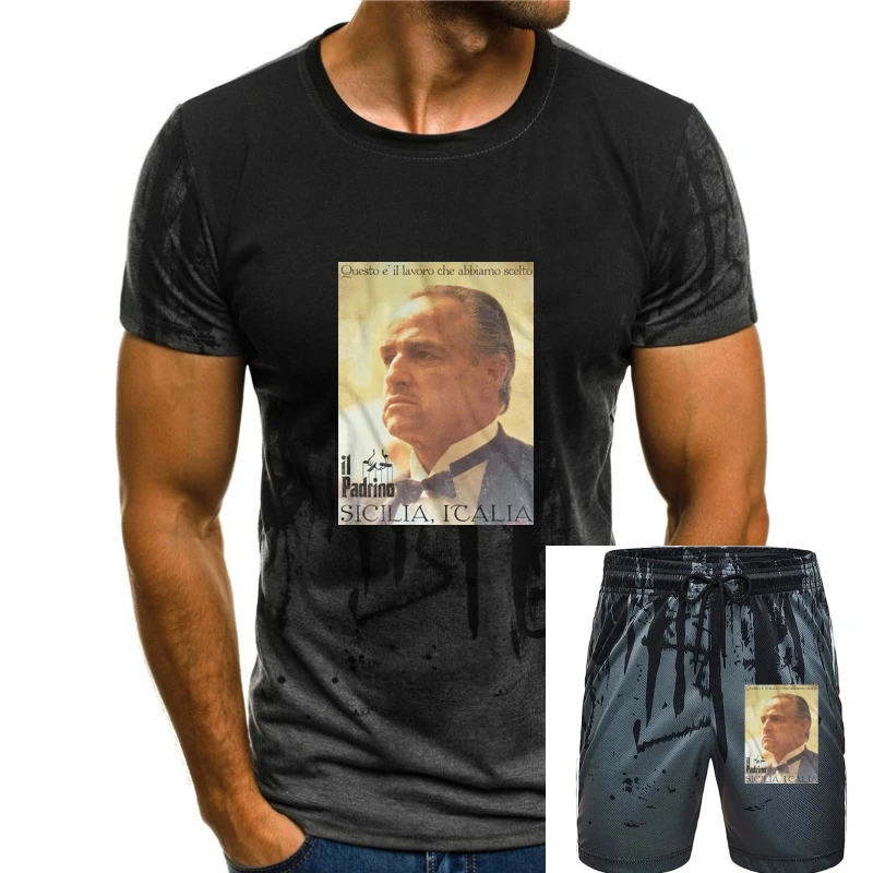 Godfather Don Corleone Padrino Men'S T Shirt Sicilia Italia Poster Brando Mafia Clothes Tee Shirt - AliExpress