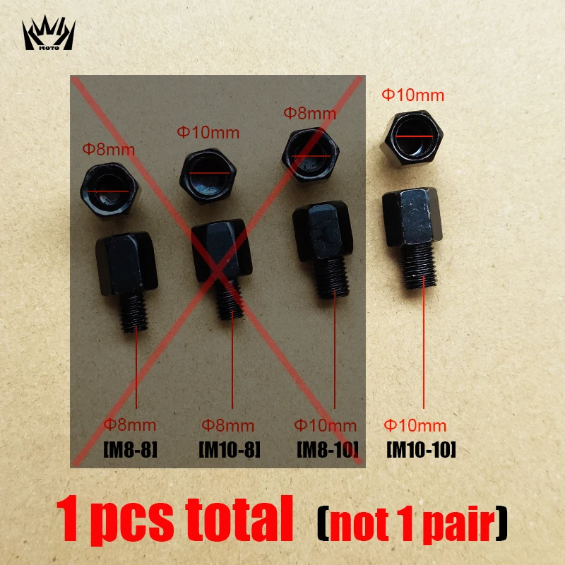 Adaptateurs De Rétroviseur Moto M8 8mm - Allongés, Filetage Droite/Gauche, Compatibles Multi-Marques