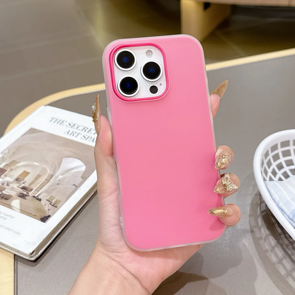 Luxury Fashion Matte Candy Color Dual-Layer Phone Case