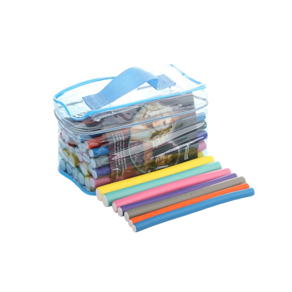 42개 헤어 컬러 고무 내구성이 뛰어난 경량 편리한 헤어 스타일링 롤러 임시 컬링 도구 여성에게 적합