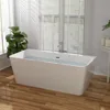 67" Luxury Acrylic Soaking SPA Tub Modern Bathtubs Model 67FT1516, White Bathtubs 1