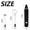 USB Charging Electric Coffee Mixer Milk Shaker Maker Frother Foamer Rechargeable Egg Beater Handheld 3-Speed Adjustable Blender 3