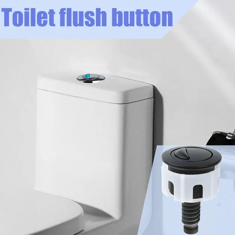 Toilet Push Button Replacement Toilet Double Push Button Round Flushing Rustproof Replacement Wire Control