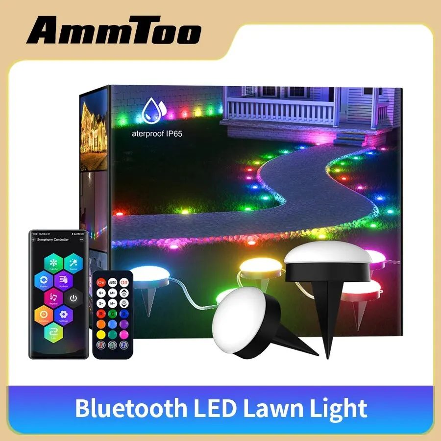 10/20LED USB LED Ground Light Strip Pathway Lamp Outdoor IP65 Waterproof 5050RGB & IC Ground Lamp for Garden Decoration