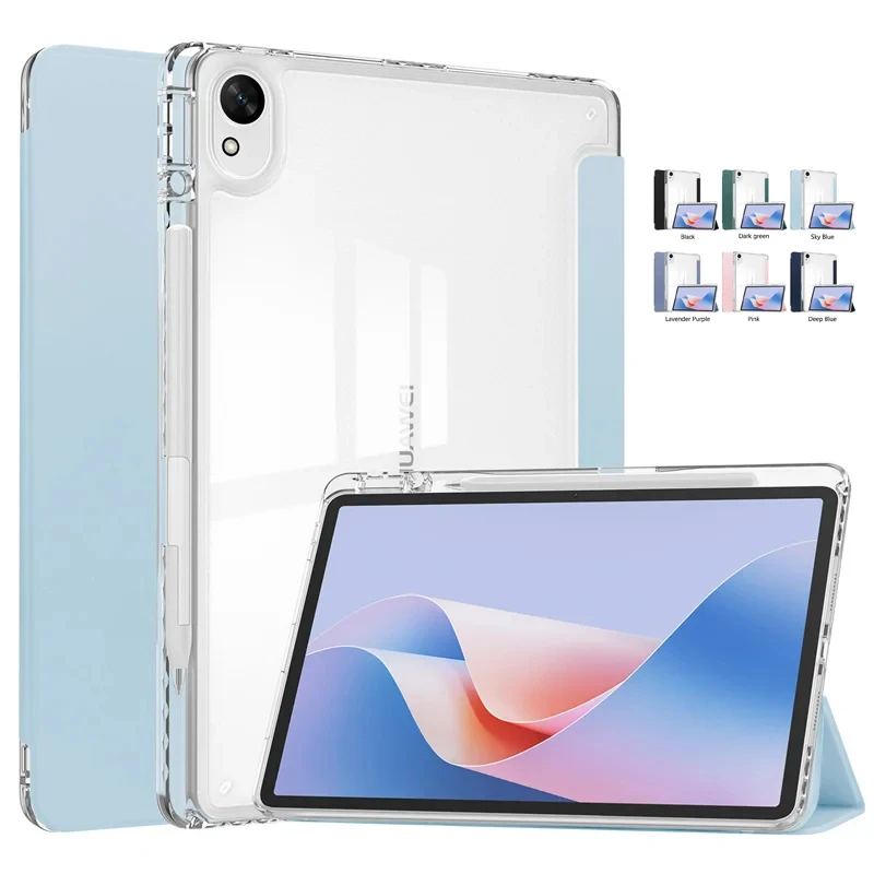 Trifold Acrylic Clear Hard Stand Case with Pen Holder