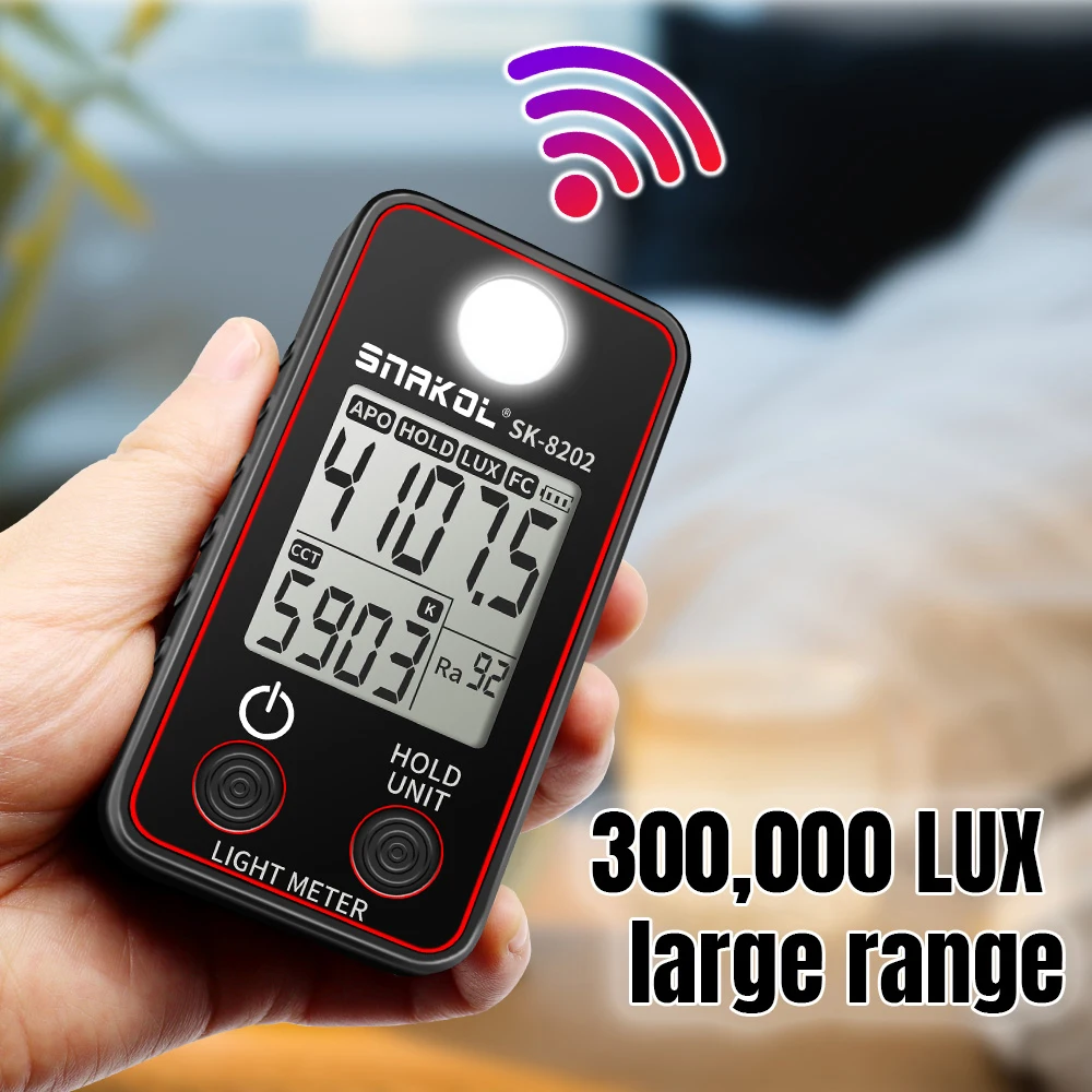 색온도 테스터 조도 계량기, LED 조명 테스트 계량기, 사진 조도 측정 장치, 0.5-300000LUX