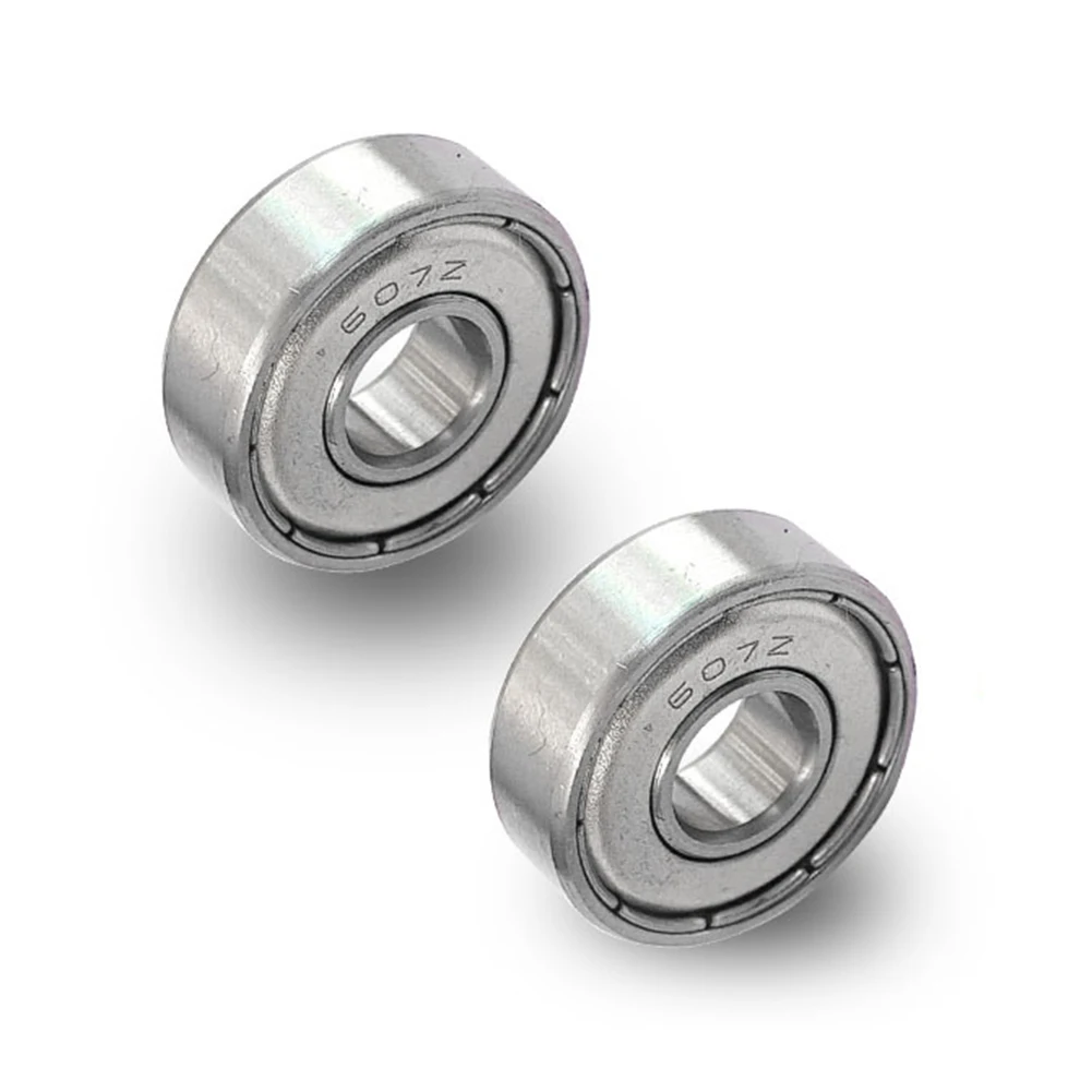 10pcs Ball Bearings Heavy Load 607ZZ Metal Sealed Miniature Bearing 7x19x6mm Carbon Steel Wear Resistant for Skateboard Scooter