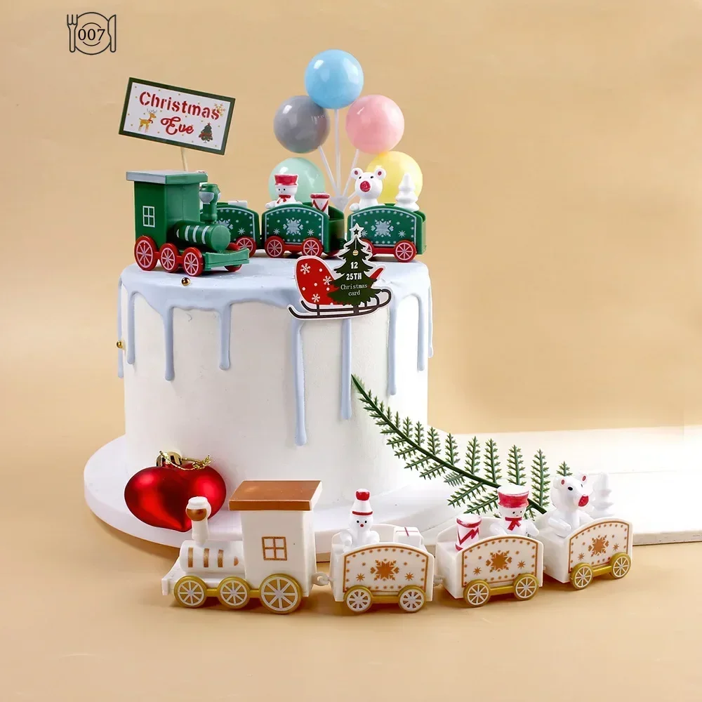 Christmas Decorations Plastic Christmas Train Home Xmas Navidad Noel Gifts Ornament New Year