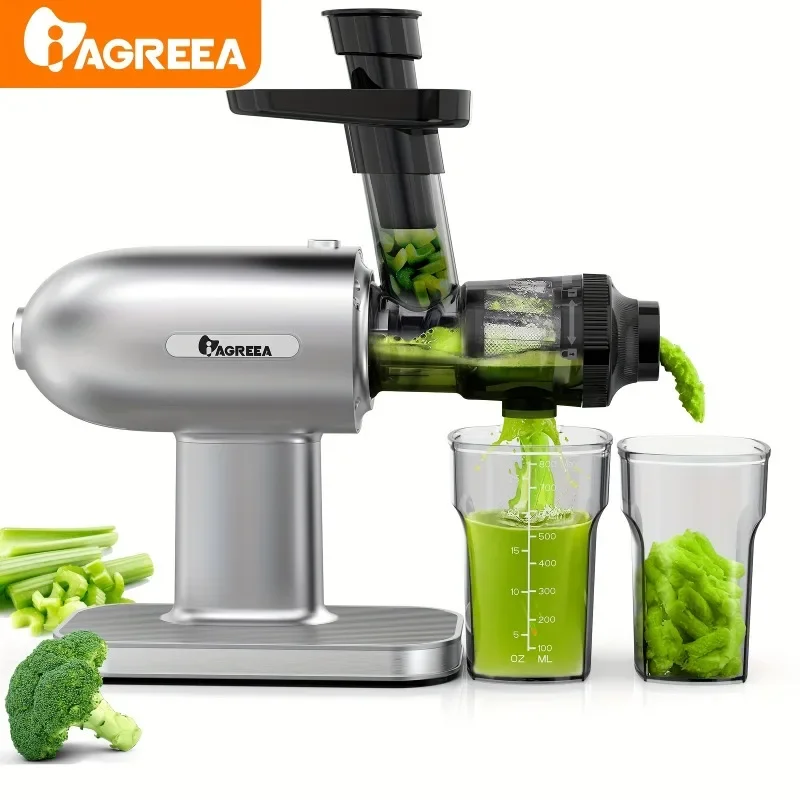 

Cold Press Juicer, Slow Juicer Machines For Vegetable And Fruit, Compact Small Space-Saving Masticating Juicer