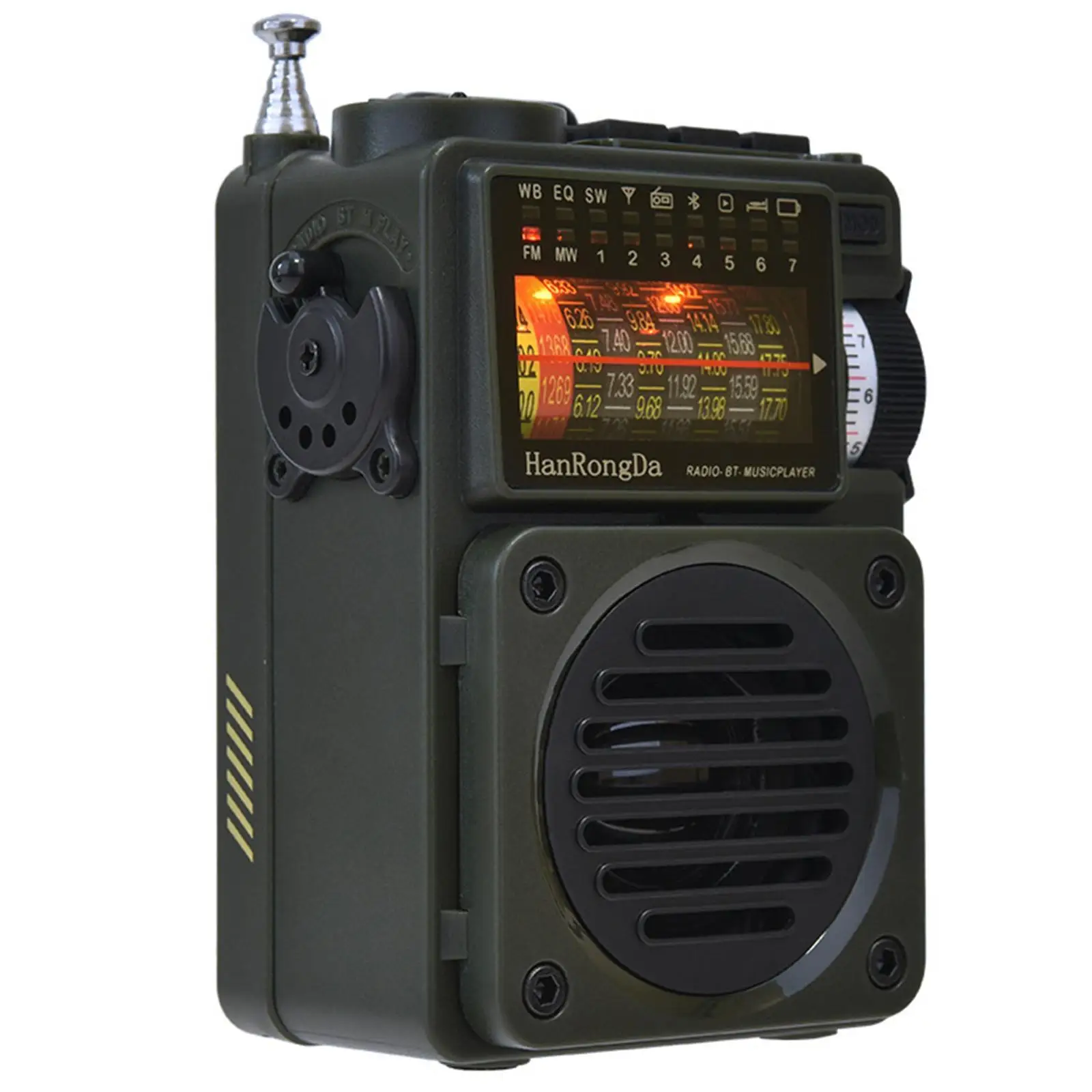 

RF750 Full Band Broadcast Receiver Tuning Full Band Broadcast Bluetooth-compatible TF Card Playback Outdoor Radio