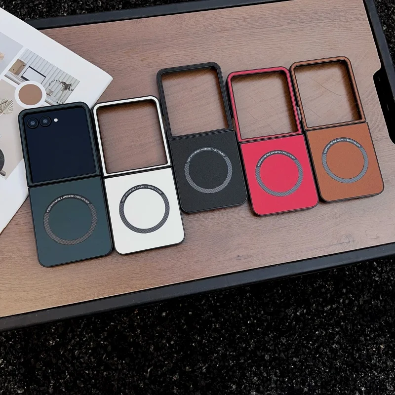 Luxury Leather Magnetic Wireless Charging Case Cover - Enhanced Design