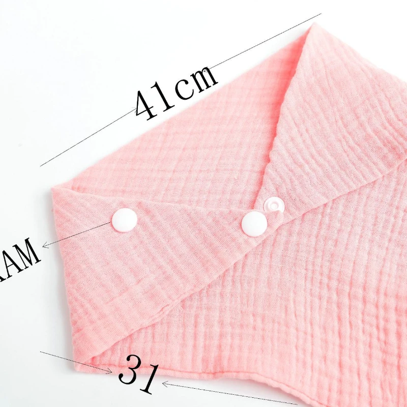 Feeding Bib 1/5Pcs Feeding Drool Bibs Cotton Accessories Newborn Solid Color Snap Button Soft Triangle Towel Baby Bib Cloth