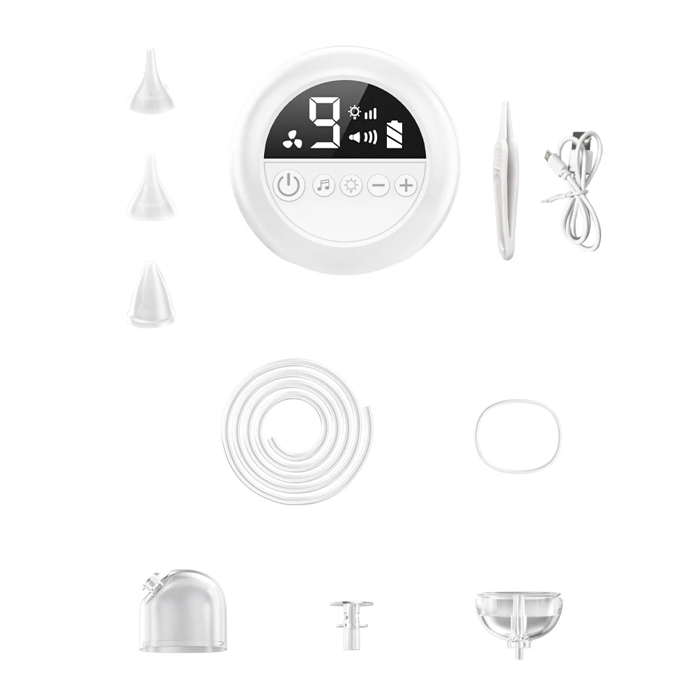 Baby Nasal Aspirator Electric Nose Cleaner Built-In Music Night Light Rechargeable Nose Booger Sucker for Babies