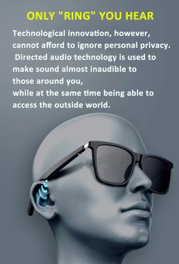 Conduzione Ossea Occhiali Per Musica Occhiali Bluetooth A