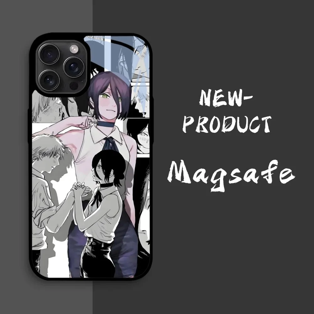 Luxury Mirror Hard  Chainsaw Man Phone Case