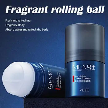 Deodorante solido portatile per uomo, profumo leggero e fresco, profumo solido maschile, controllo degli odori per 72 ore, ideale per lo sport