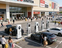 Station de recharge rapide DC personnalisable 40kW-240kW, chargeur double pistolet pour voitures électriques, option 60kW pour usage commercial 3