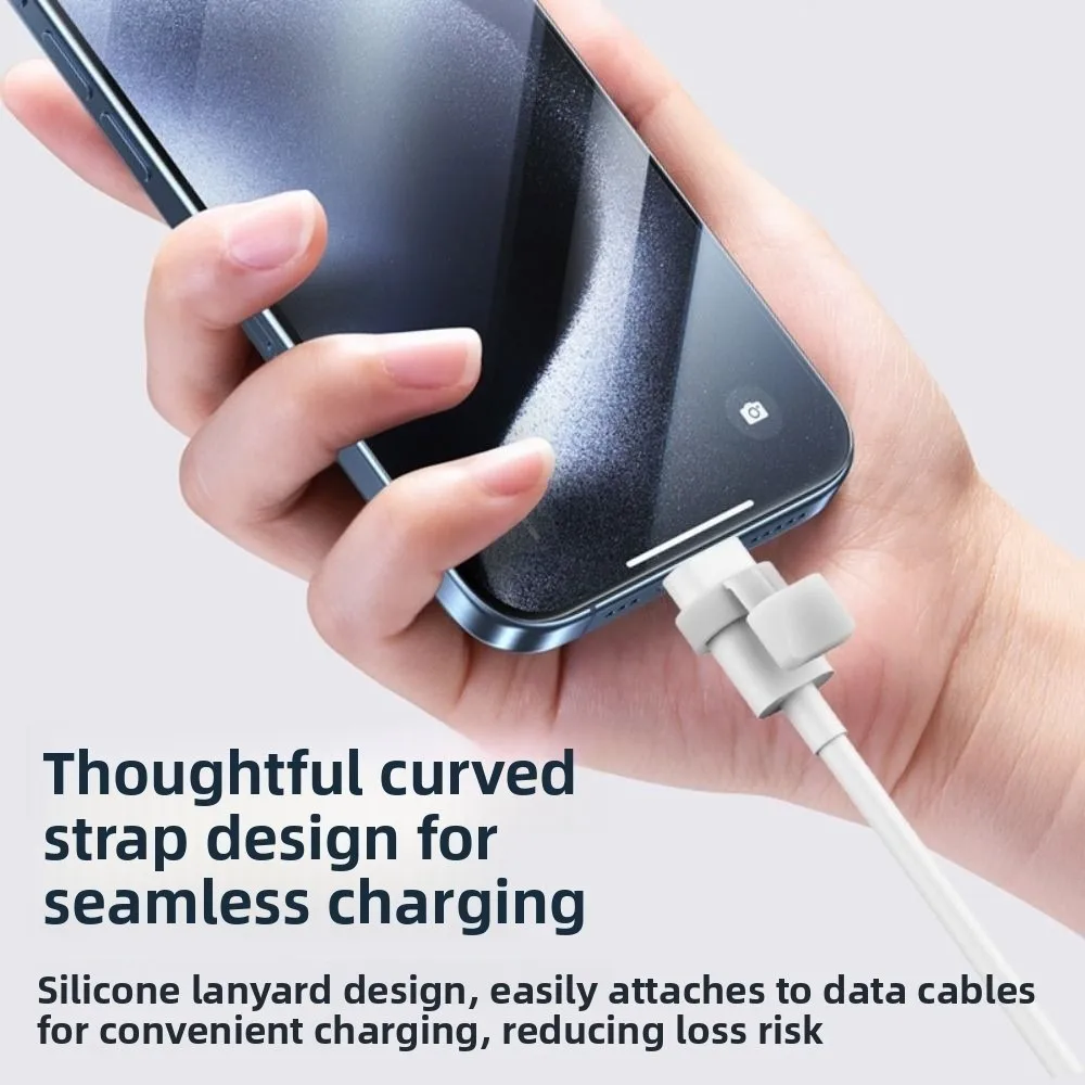 10Pcs Silicone Type-C Cable Dust Plug Cover Dustproof Anti-Lost Data Line Protector Cap Durable Charging Port Dust Plug