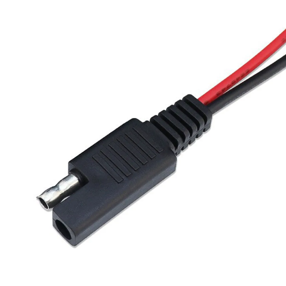 2Pcs SAE Single-ended Cable Power Extension Connector Plug Cable Solar Panel Battery Adapter Quick Connect