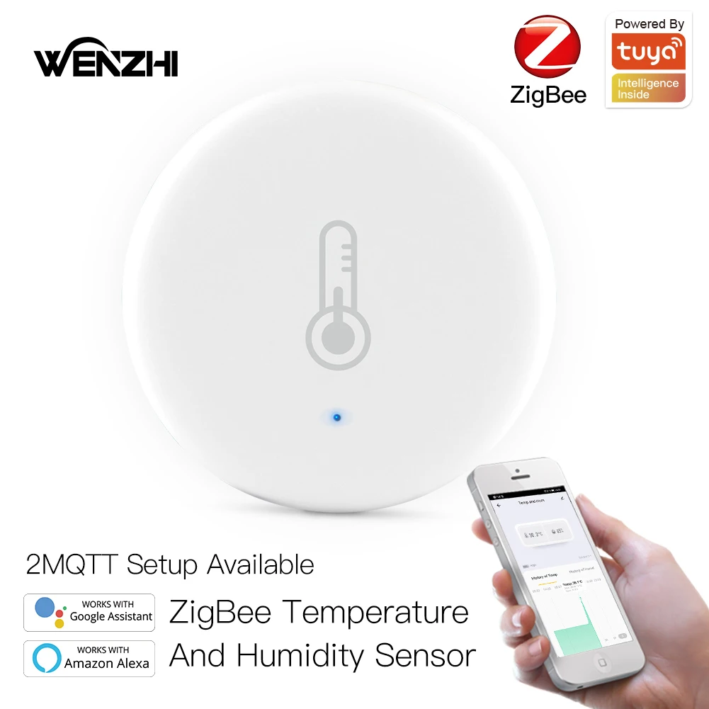 ZigBee 3.0 Temperature And Humidity Sensor Thermostat System Intelligent  Control Tuya Smart Life App With Alexa Google Home