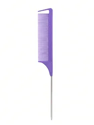 Professional Stainless Steel Pointed Tail Hair Styling Comb (KeDuDaiGouJWS-Purple)